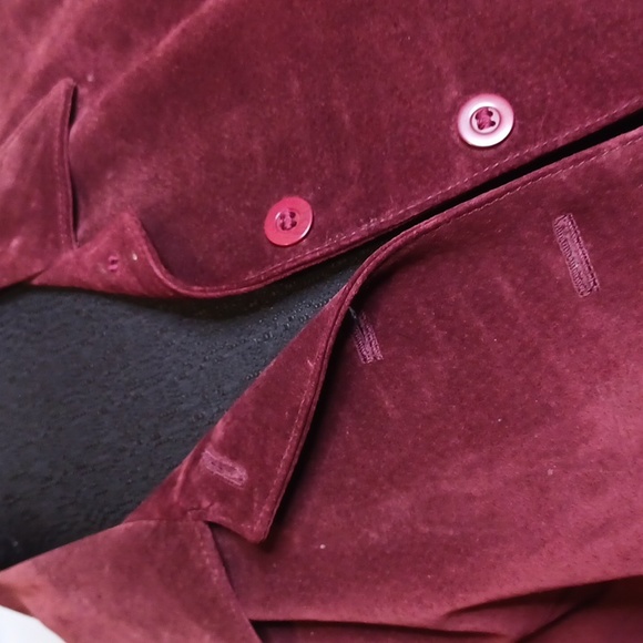 Bushwacker Maroon leather jacket blazer lined size s - Picture 2 of 8